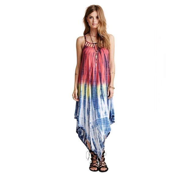 NWT Raga Tie Dye Asymmetrical Cut Out Dress - Picture 1 of 7